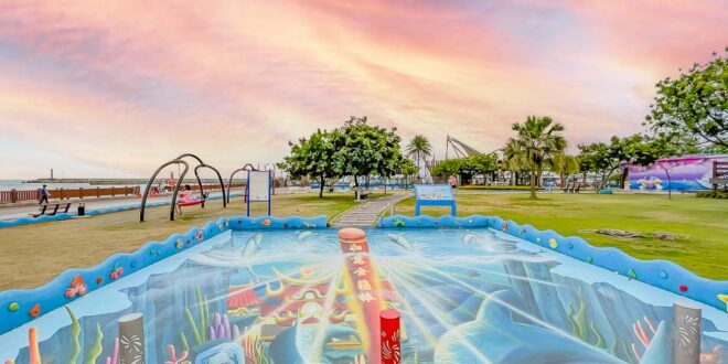 高雄免費親子景點 - 沙灘旁的兒童遊戲區 x 玩水追螃蟹還附免費淋浴間 x 彌陀南寮海岸光廊 2