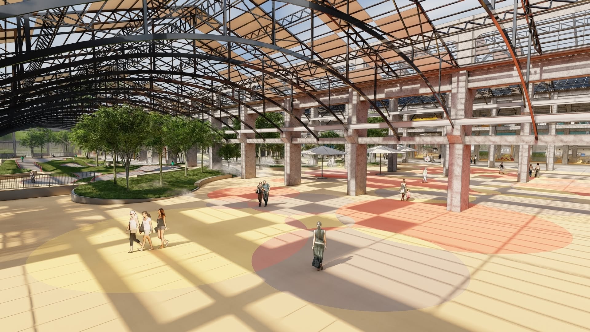 【高雄新景點】2026台鐵高雄機廠親子樂園開幕!免門票制霸30項設施、交通與開放時間全攻略 - 第4張圖 高雄親子遊樂園區多功能展演廣場